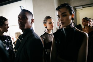 Backstage at Giorgio Armani-RTW-Fall-2019
