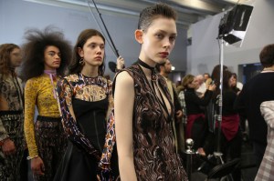 Backstage at Mugler RTW Fall 2019
