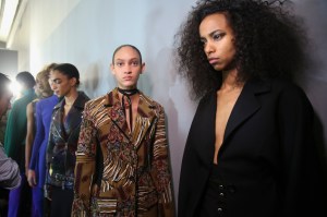 Backstage at Mugler RTW Fall 2019