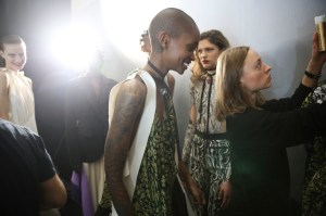Backstage at Mugler RTW Fall 2019