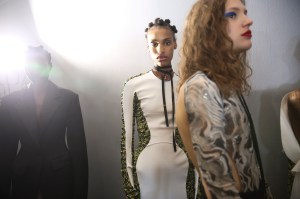Backstage at Mugler RTW Fall 2019