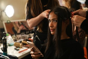 Backstage at Christian Siriano RTW Fall 2019