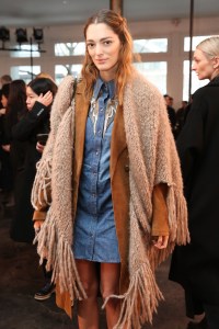 Sofia Sanchez de Betak in the front row at Gabriela Hearst RTW Fall 2019
