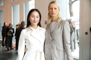 Nicole Warne and Karolina Kurkova in the front row at Gabriela Hearst RTW Fall 2019