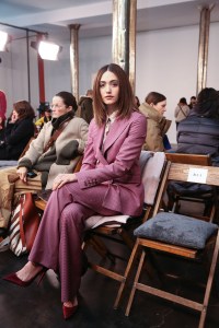 Emmy Rossum in the front row at Gabriela Hearst RTW Fall 2019