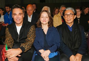 David LaChapelle, guest and Kenzo Takada in the front row