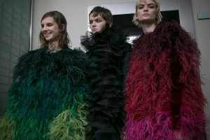 Backstage at Mary Katrantzou RTW Fall 2019