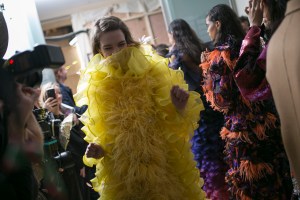 Backstage at Mary Katrantzou RTW Fall 2019