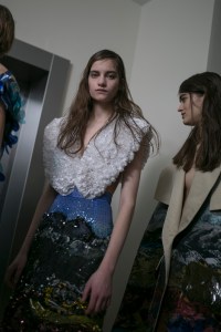Backstage at Mary Katrantzou RTW Fall 2019