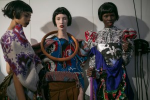 Backstage at Matty Bovan RTW Fall 2019