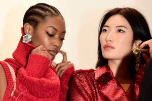 Backstage at Hellessy RTW Fall 2019
