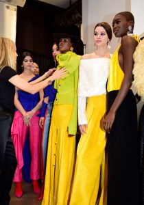 Backstage at Hellessy RTW Fall 2019