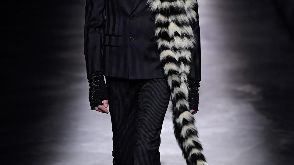 Model on the catwalk
