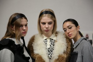Backstage at Sandy Liang RTW Fall 2019