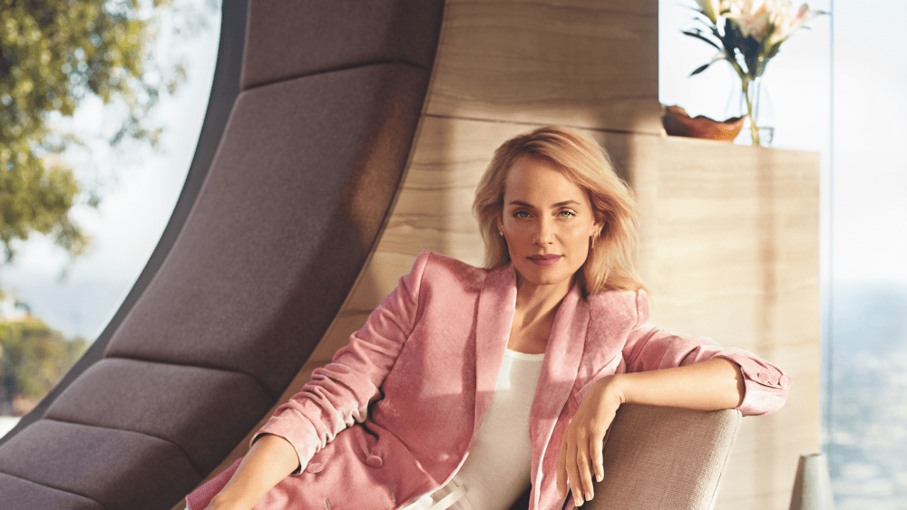 Amber Valletta for Douglas.