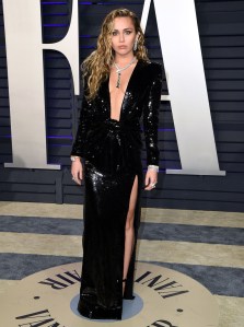 Miley Cyrus wearing Saint Laurent