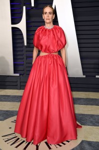 Sarah Paulson wearing Brandon Maxwell
