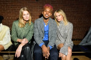 Toni Garrn, Nick Young and Karolína Kurková,