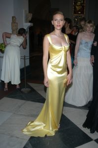 Actress Scarlett Johansson attends the 'Dangerous Liaisons: Fashion and Furniture in the 18th Century' Costume Institute gala at the Metropolitan Museum.2004 Met Costume Institute Gala, New York