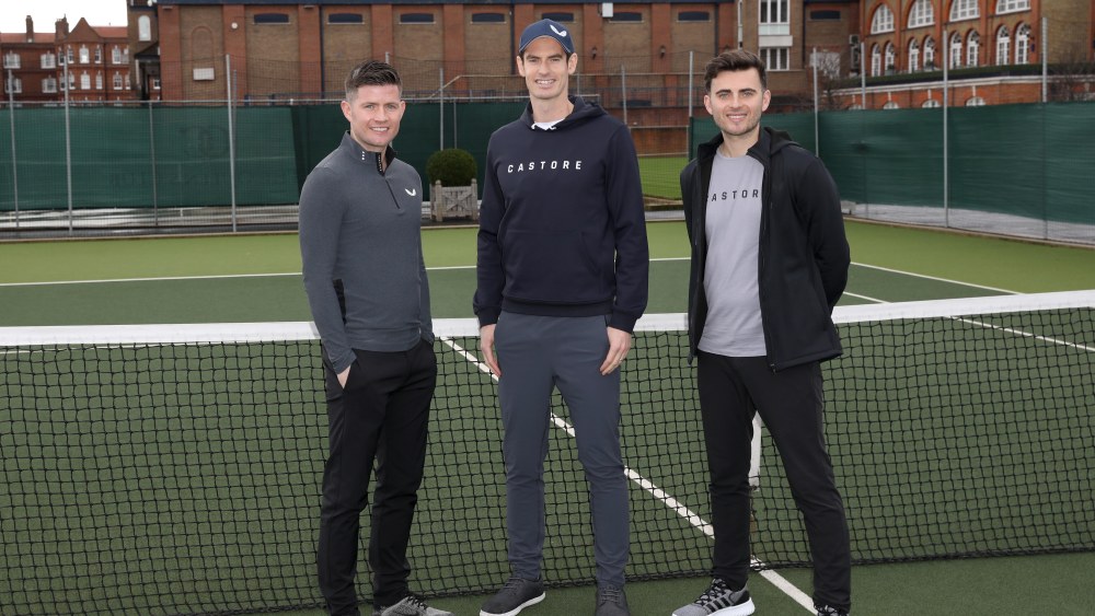 Tom Beahon, Andy Murray and Phil Beahon at The Queen's Club