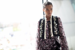 Backstage at Giambattista Valli RTW Fall 2019, photographed in Paris on March 4, 2019.