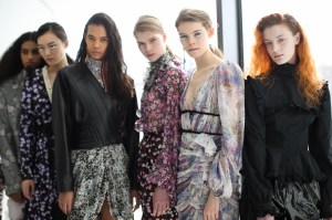 Backstage at Giambattista Valli RTW Fall 2019, photographed in Paris on March 4, 2019.