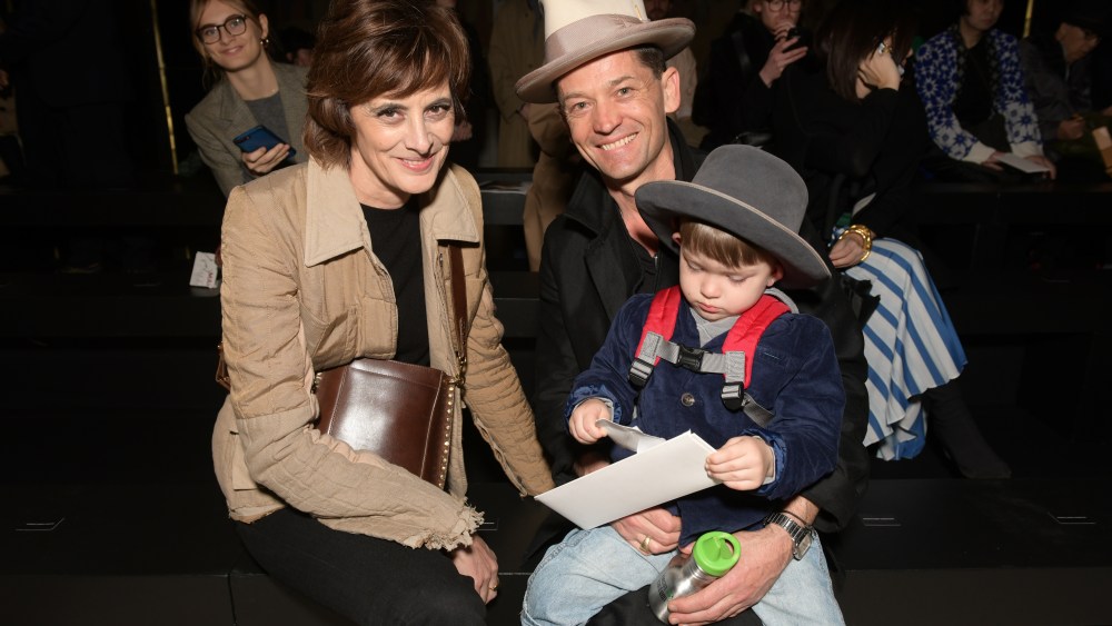 Inès de la Fressange, Daniel de la Falaise and his son Louis