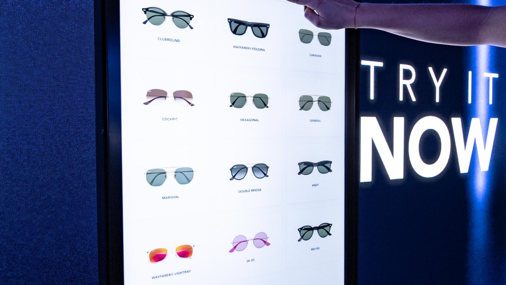 Luxottica in-store digital tool.