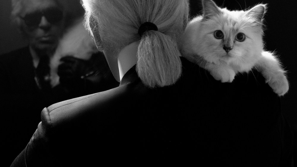 Karl Lagerfeld with Choupette.