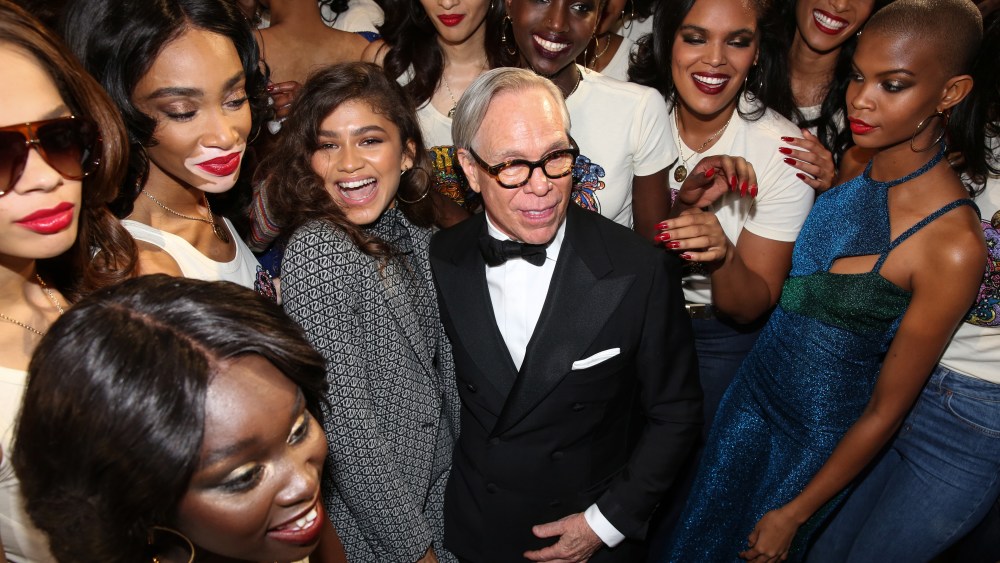 Zendaya, Winnie Harlow, Tommy Hilfiger and models backstageTommy Hilfiger show, Backstage, Fall Winter 2019, Paris Fashion Week, France - 02 Mar 2019