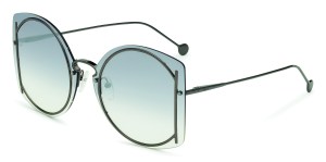 A Salvatore Ferragamo design featuring the house "gancini" logo manufactured by Marchon.