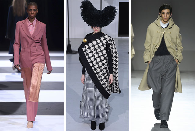 Looks from Cinoh, Anrealage, and The Reracs