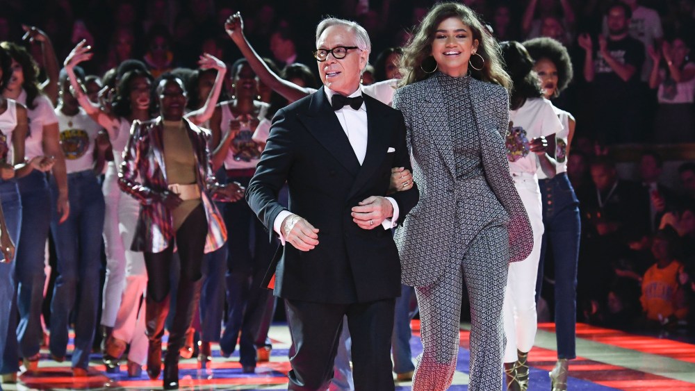 Zendaya, Tommy Hilfiger and models on the catwalk
