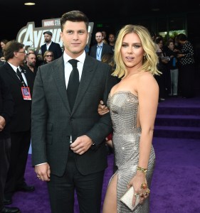 Colin Jost and Scarlett Johansson
'Avengers: Endgame' Film Premiere, Arrivals, LA Convention Center, Los Angeles, USA - 22 Apr 2019