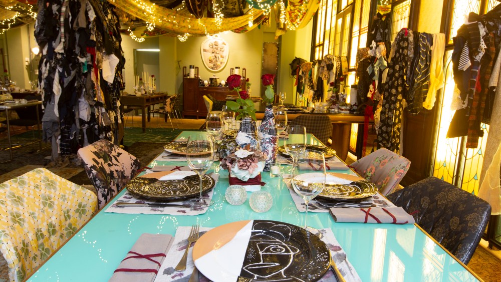 Antonio Marras temporary restaurant at Milan Design Week.