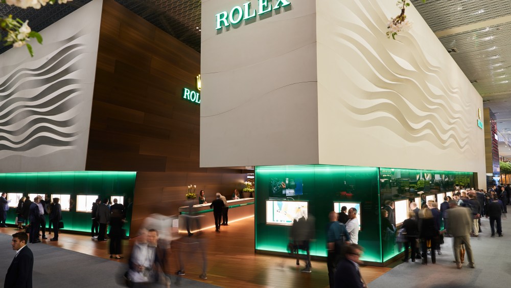 The Rolex booth at the Baselworld 2019 fair