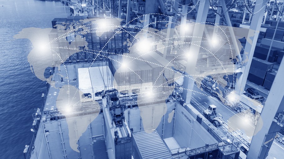 graphic image of supply chain connectivity