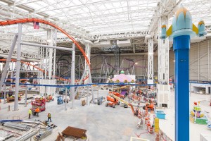 The 300,000-square-foot Nickelodeon Universe Theme Park.