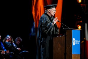 David Yurman speaking at the Fashion Institute Of Technology commencement.