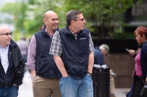Fleece on the streets. Both men and women are embracing the trend, as seen on the streets of Manhattan.