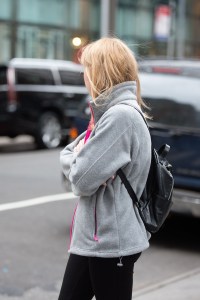 Fleece on the streets. Both men and women are embracing the trend, as seen on the streets of Manhattan.
