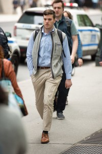Fleece on the streets. Both men and women are embracing the trend, as seen on the streets of Manhattan.