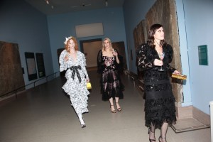 Lily Nova with Kate and Laura Mulleavy, CFDA Awards 2019