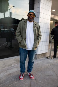 Street style at the Nike Lebron James x John Elliott Icon Celebration.