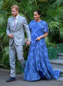 Meghan Duchess of Sussex, Prince HarryPrince Harry and Meghan Duchess of Sussex visit to Morocco - 25 Feb 2019Wearing Carolina Herrera same outfit as catwalk model *10101584ab