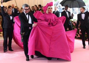 Lady Gaga and Brandon Maxwell in Brandon Maxwell, Met Gala 2019