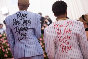 Lena Waithe and Kerbito in Pyer Moss.