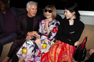 Baz Luhrmann, Anna Wintour and guestPrada Resort 2020 show, Front Row, The Piano Factory, New York, USA - 02 May 2019