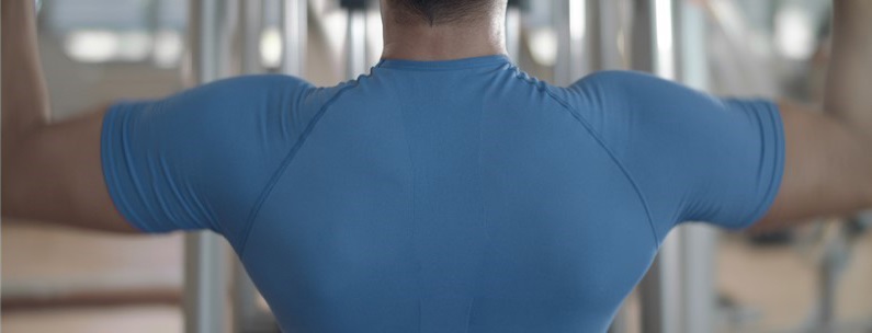 man wearing compression garment