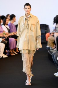 Model on the catwalk